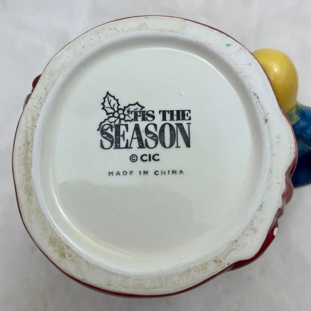 Tis The Season Christmas Elf Large Ceramic Coffee Mug 20oz Hat Handle